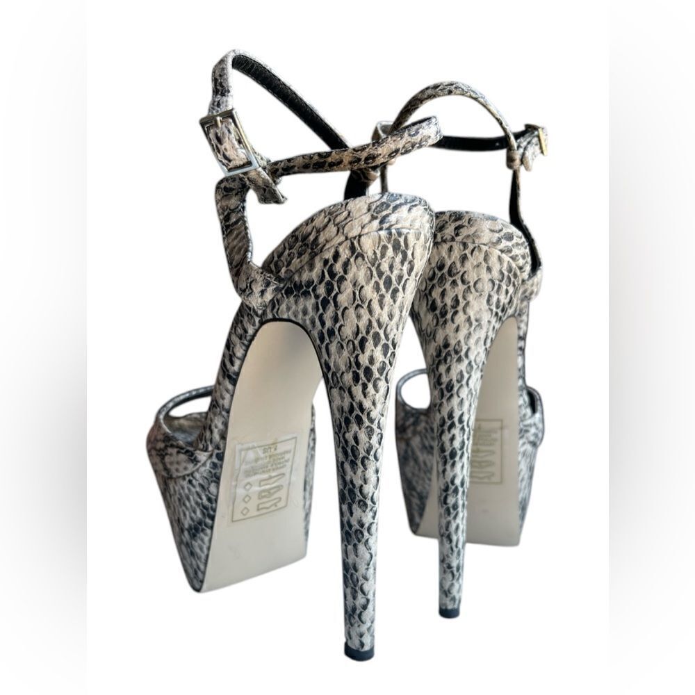 SHOEDAZZLE AVIVA HEELS Natural Snake - Picture 3 of 5